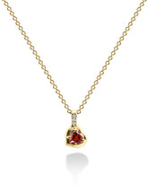Garnet Heart Necklace & White Diamonds